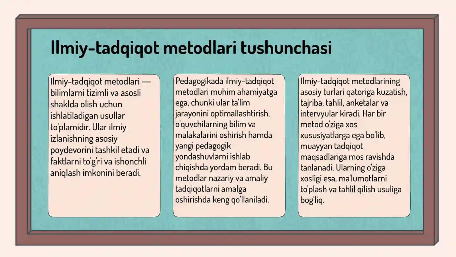 Pedagogika fanining ilmiy-tadqiqot metodlari 3