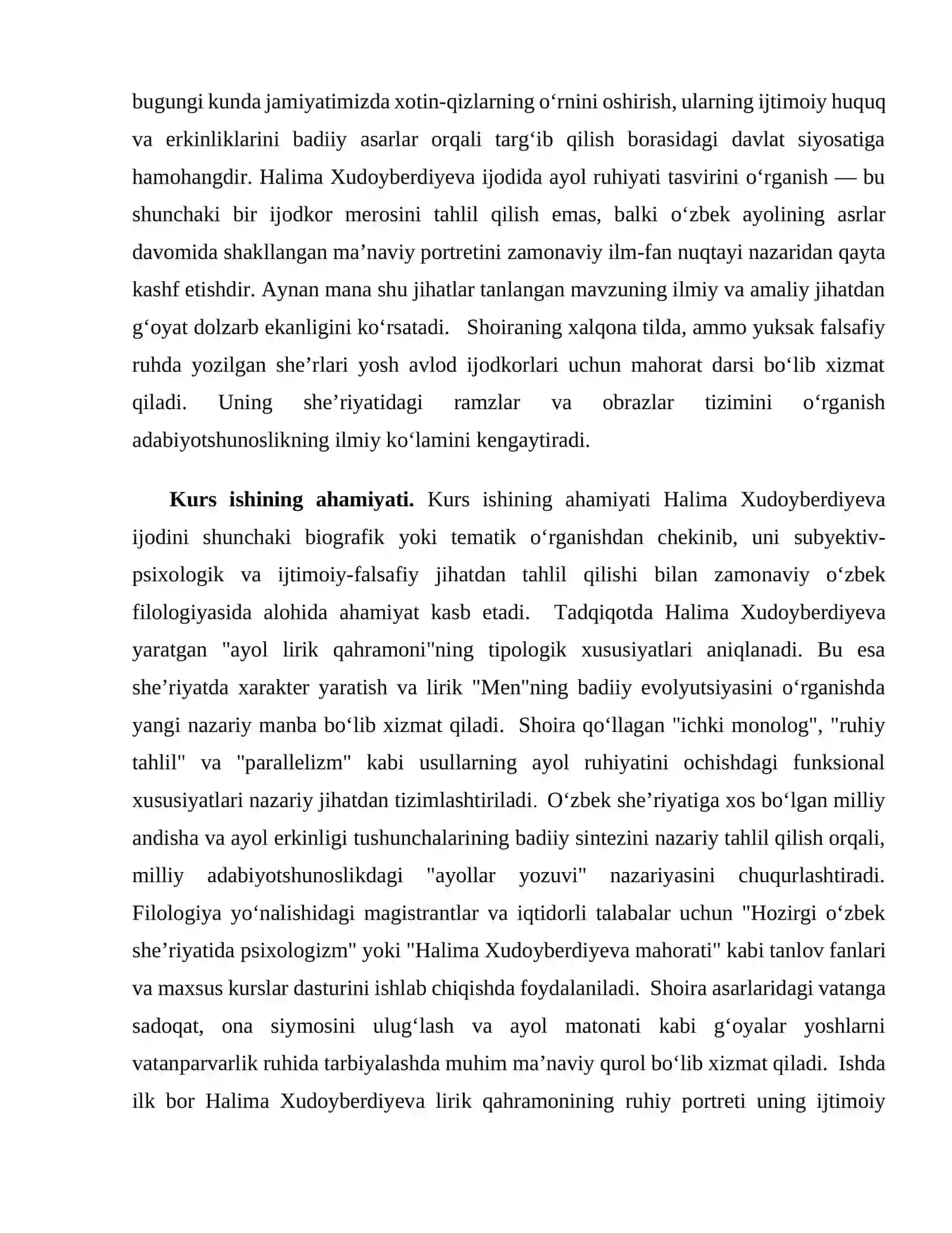 HALIMA XUDOYBERDIYEVA IJODIDA AYOL  RUHIYATINING TASVIRI 3
