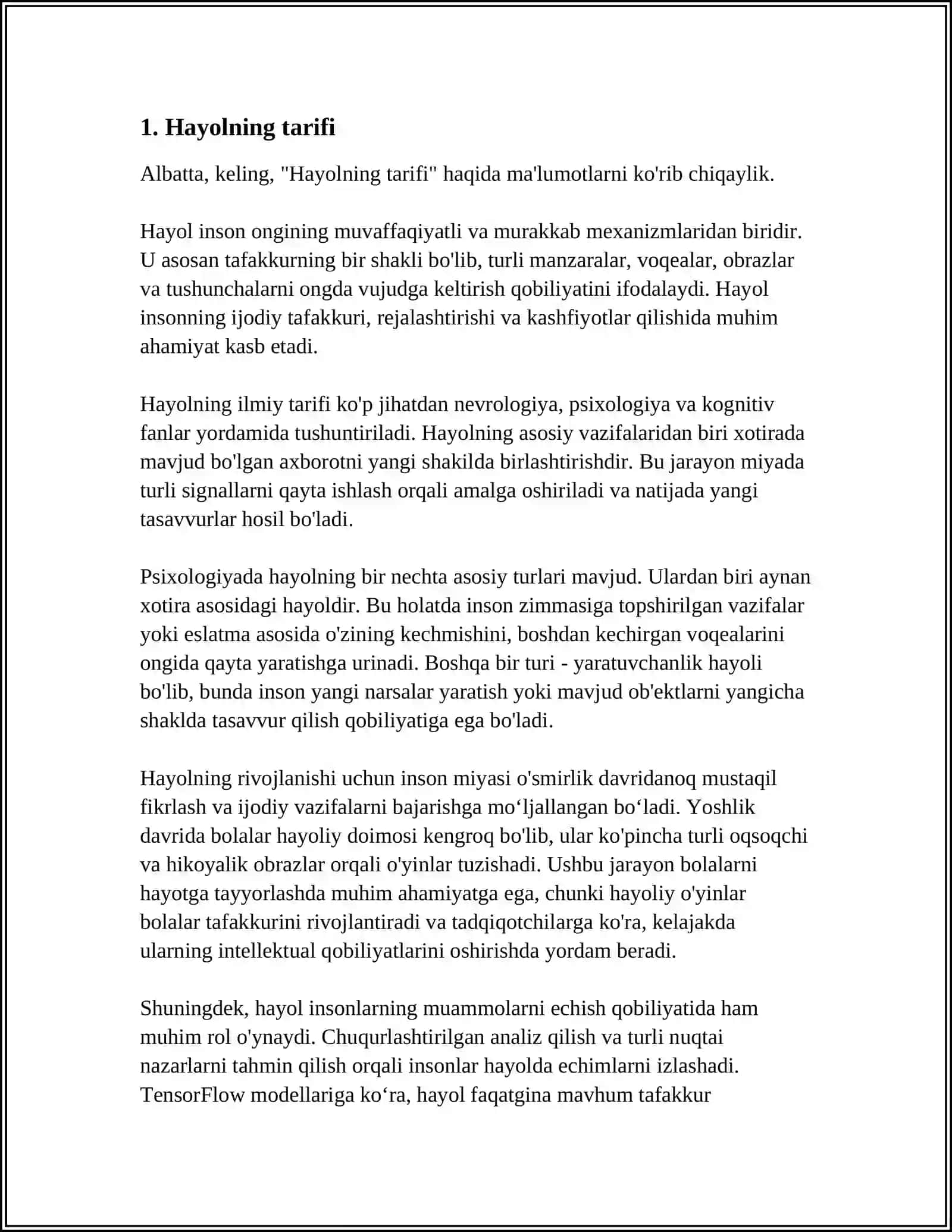 HAYOL HAQIDA TUSHUNCHA 3