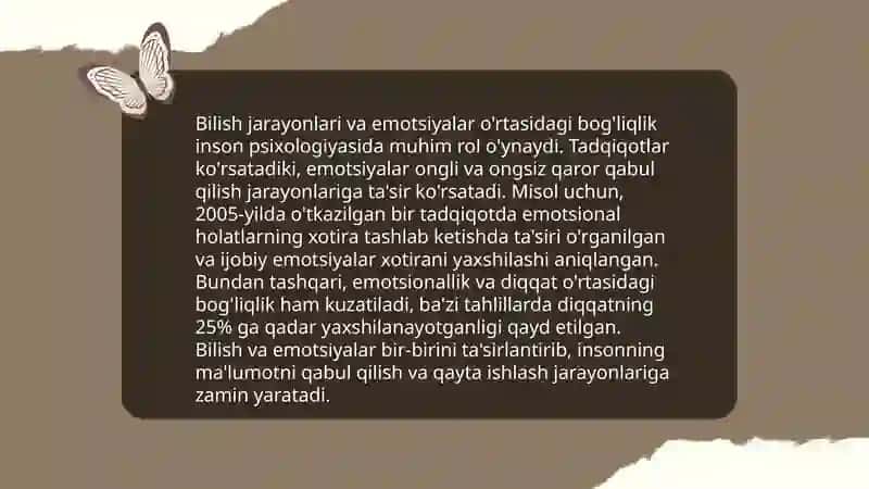 Bilish jarayon va emotsiyalar 3