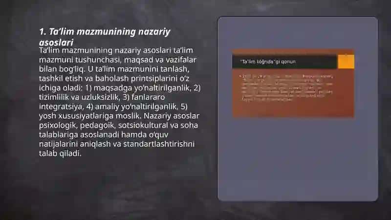 Ta’limning mazmuni 3