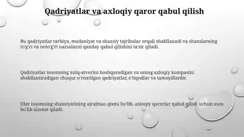 Qadriyat tushunchasi 3