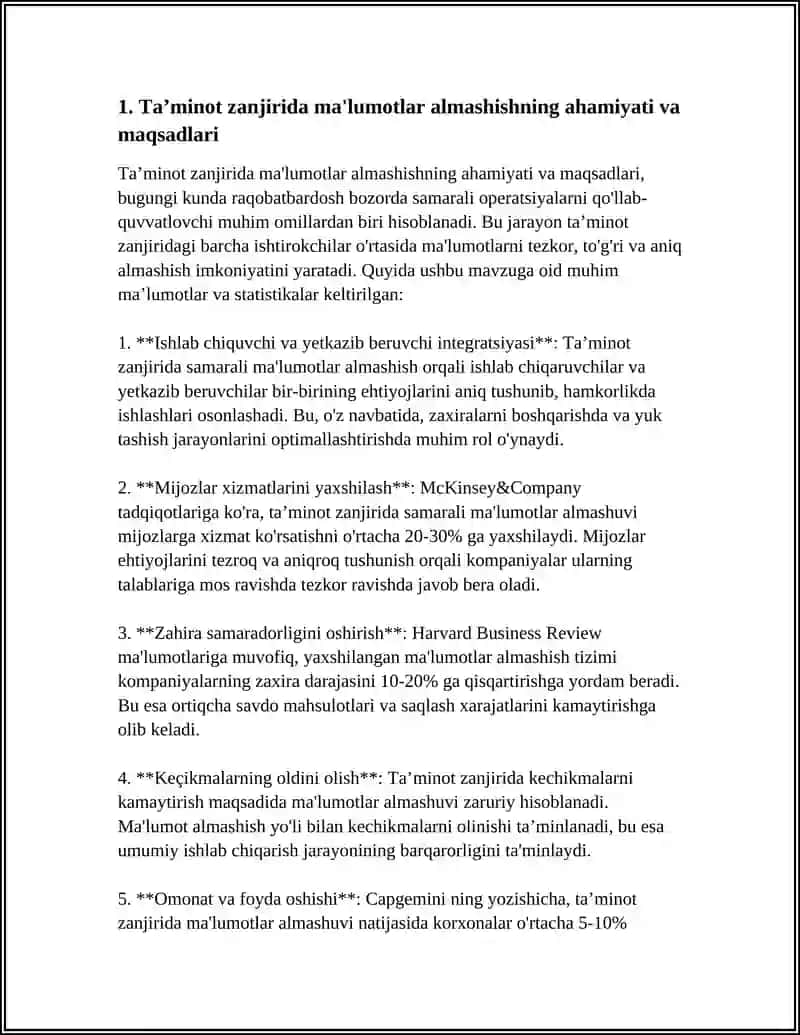 TA’MINOT ZANJIRIDA MA’LUMOTLAR ALMASHISH VA INTEGRATSIYA 3
