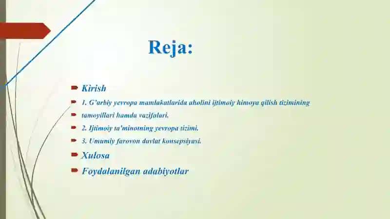 Evropa mamlakatlarida aholini ijtimoiy himoyasi 3
