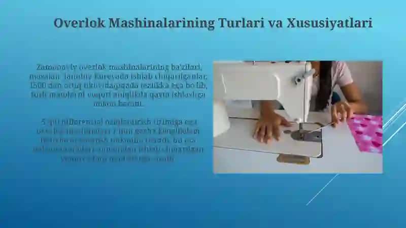 Overlok va Qo'shtirnovchi Tikuv Mashinalari 3