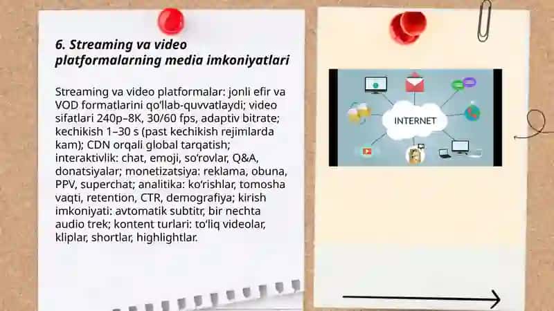 Streaming va video platformalarning media imkoniyatlari 3