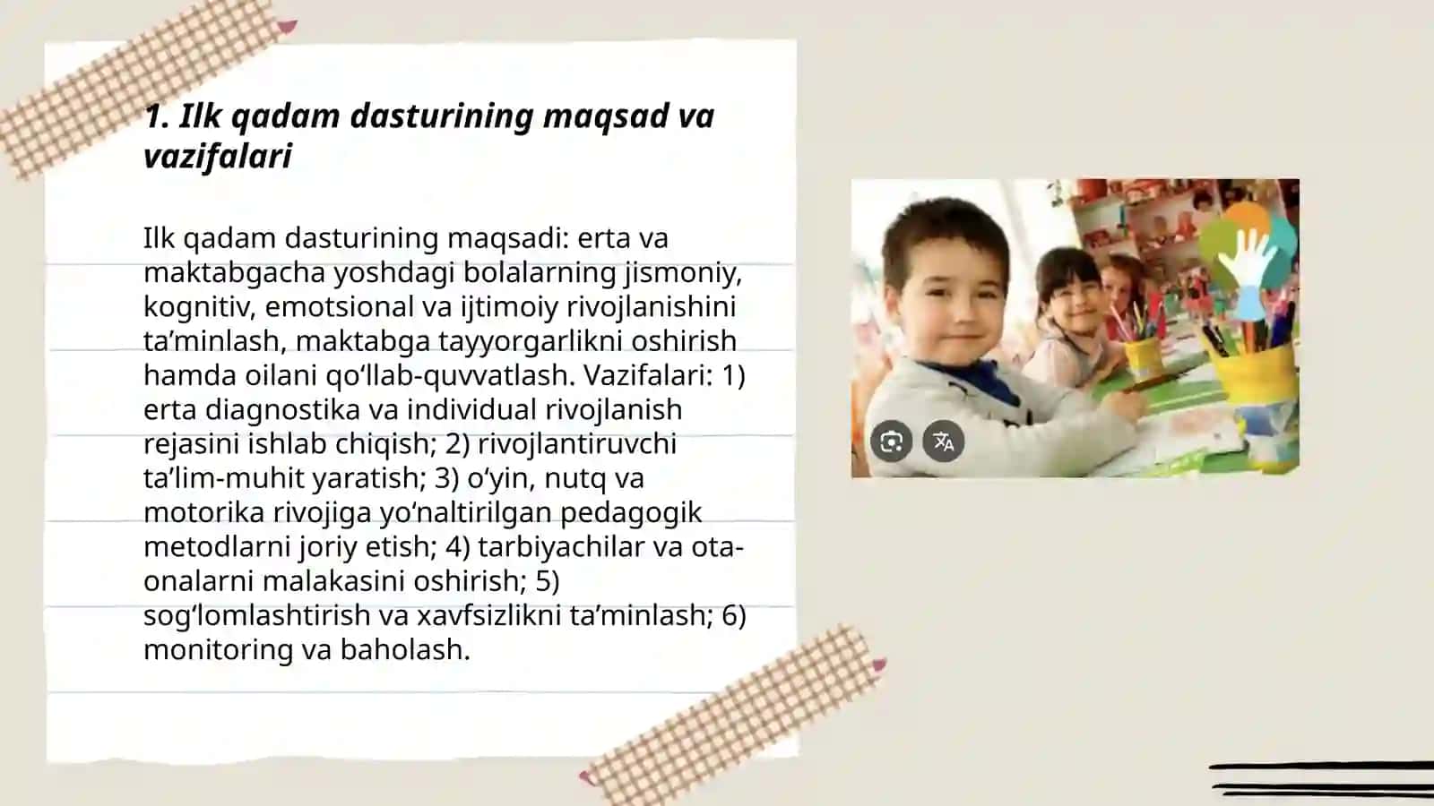 Ilk va maktabgacha yoshdagi bolalar rivojlanishida ilk qadam dasturining ahamiyati 3