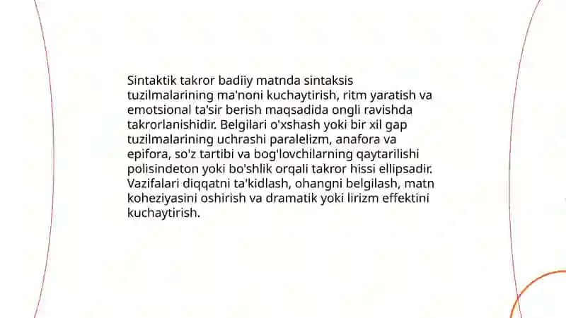 Sintaktik takror badiiy matnda 3