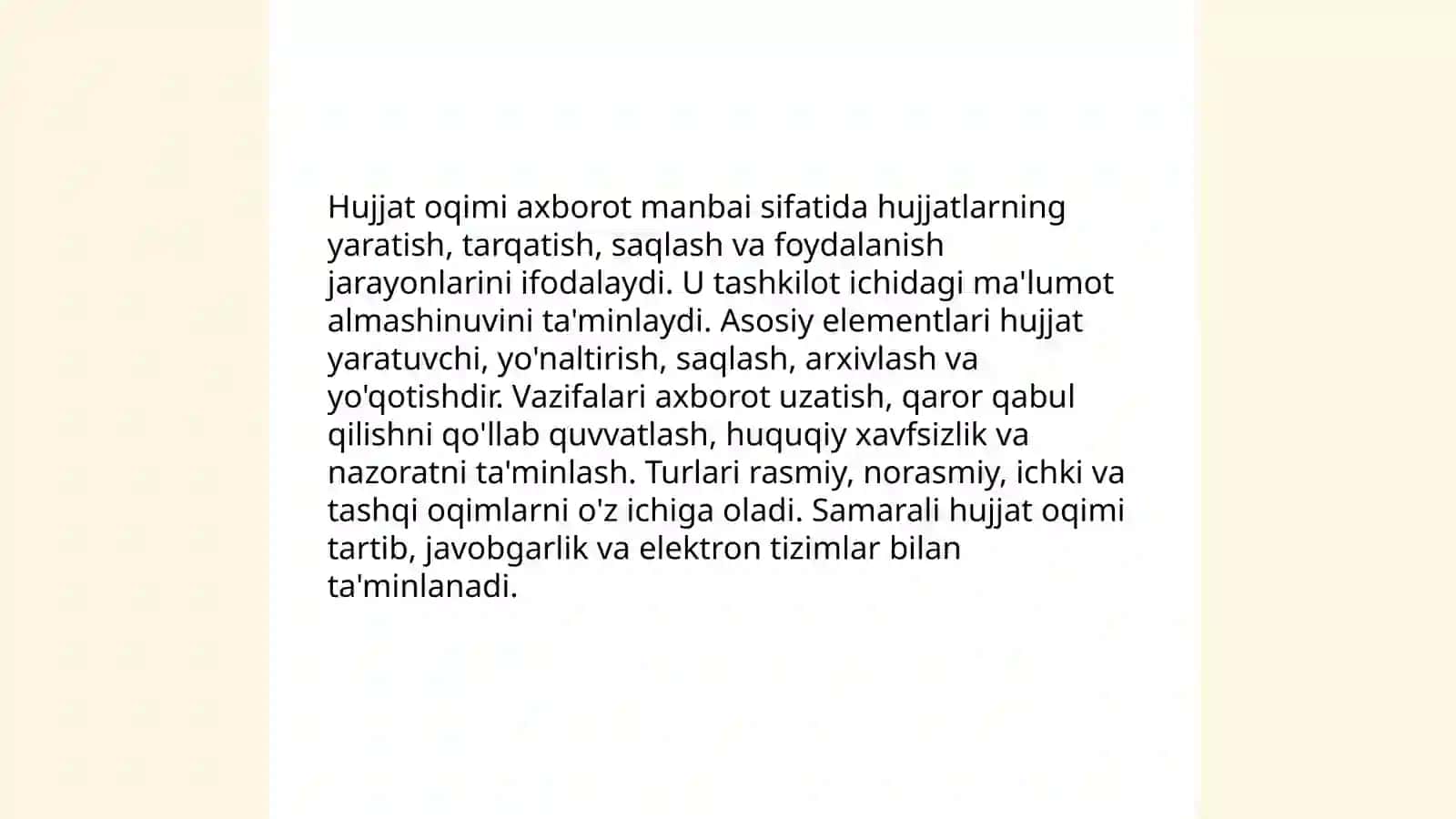 Hujjat oqimi axborot manbai sifatida 3