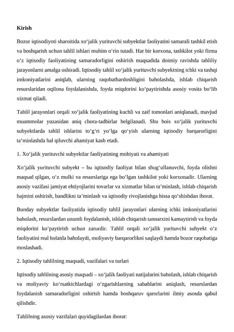 MOLIYAVIY HIOBOT TAHLILI FANIDAN TAYYORLAGAN REFERATI 3