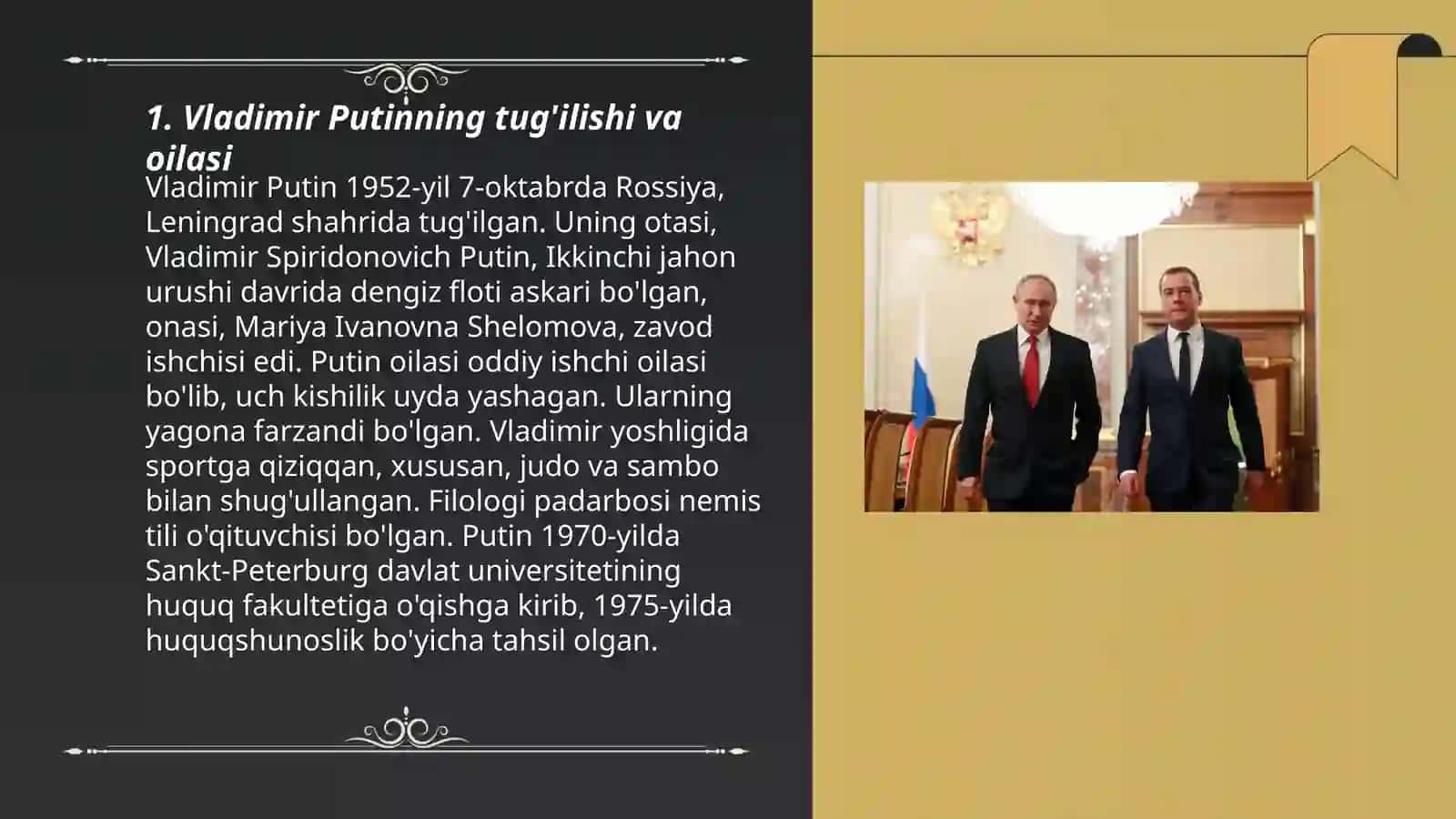 Vladimir Putinning tug'ilishi va oilasi 3