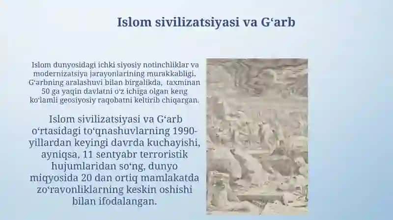 Islom sivilizatsiyasi va Gʻarb 3