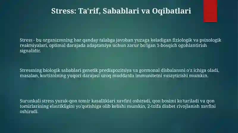 Stress, Depressiya va Stupor: Asosiy tushunchalar va sabablari 3