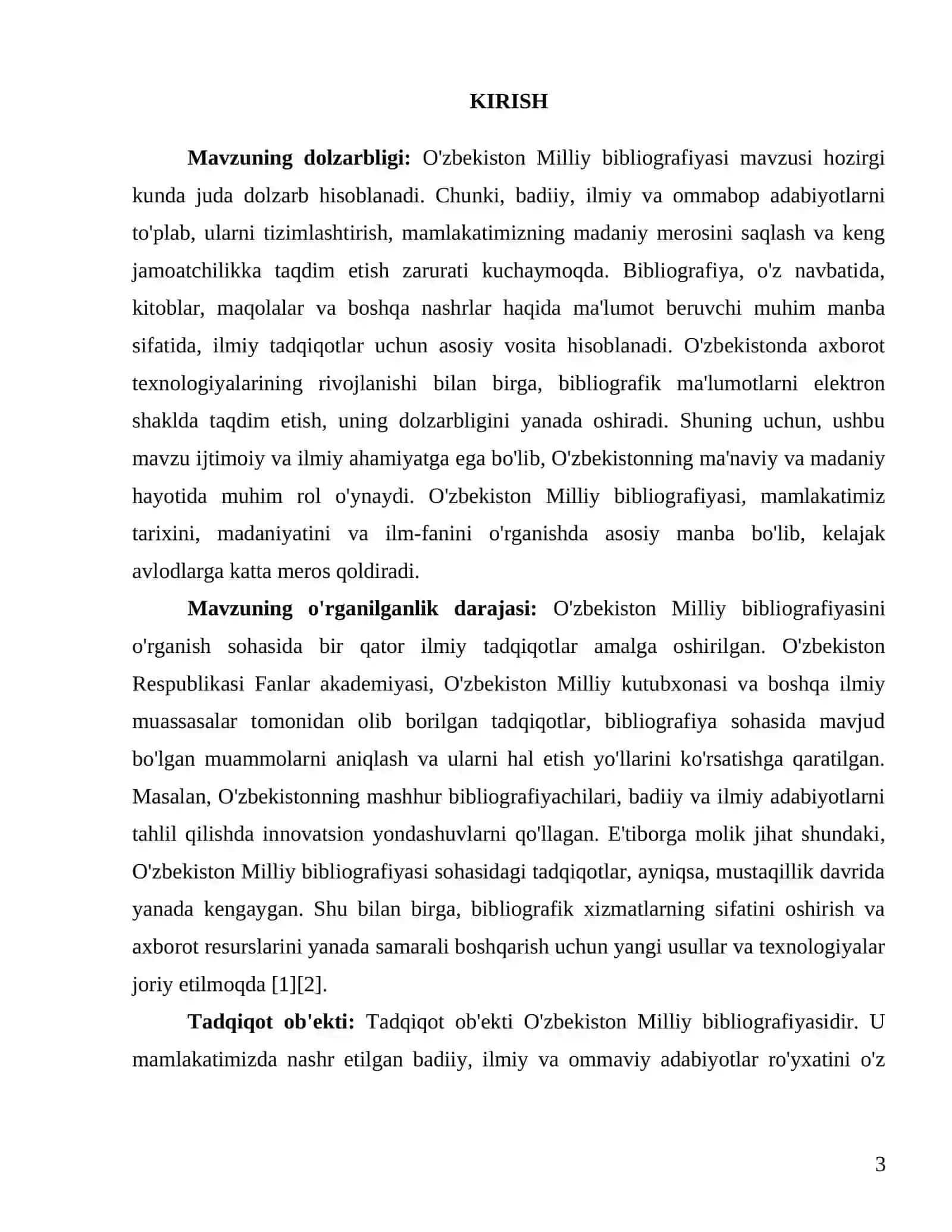 O'zbekiston Milliy bibliografiyasini tahlil qilish: maqsadlari, tuzilmasi va istiqbollari 3