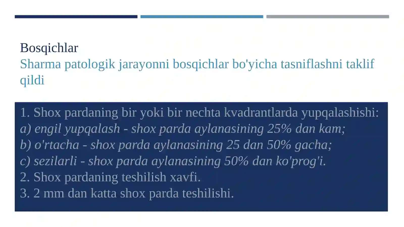Noaniq etiologiyali keratitlar 3