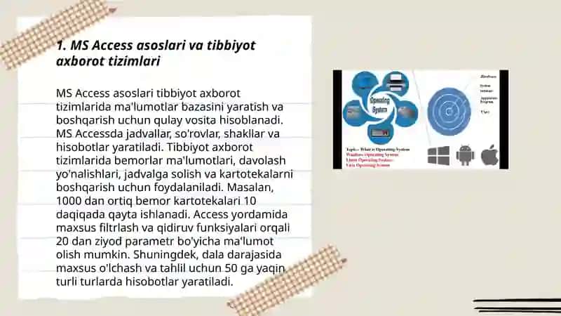 MS Access asoslari va tibbiyot axborot tizimlari 3