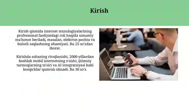 Internet texnologiyalarini qo‘llash 3