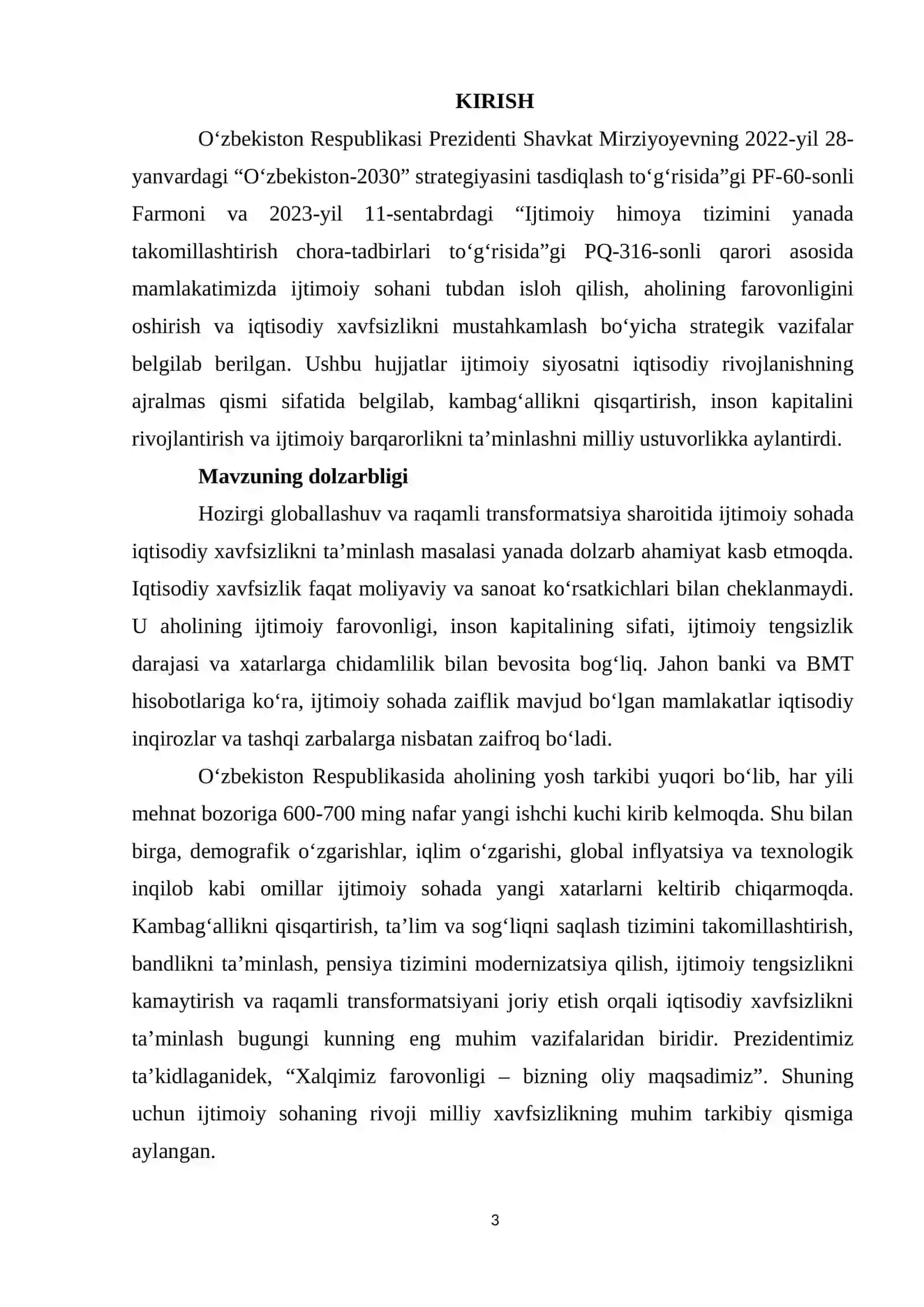 Ijtimoiy sohada iqtisodiy xavfsizlikni taminlash yonalishlari 3