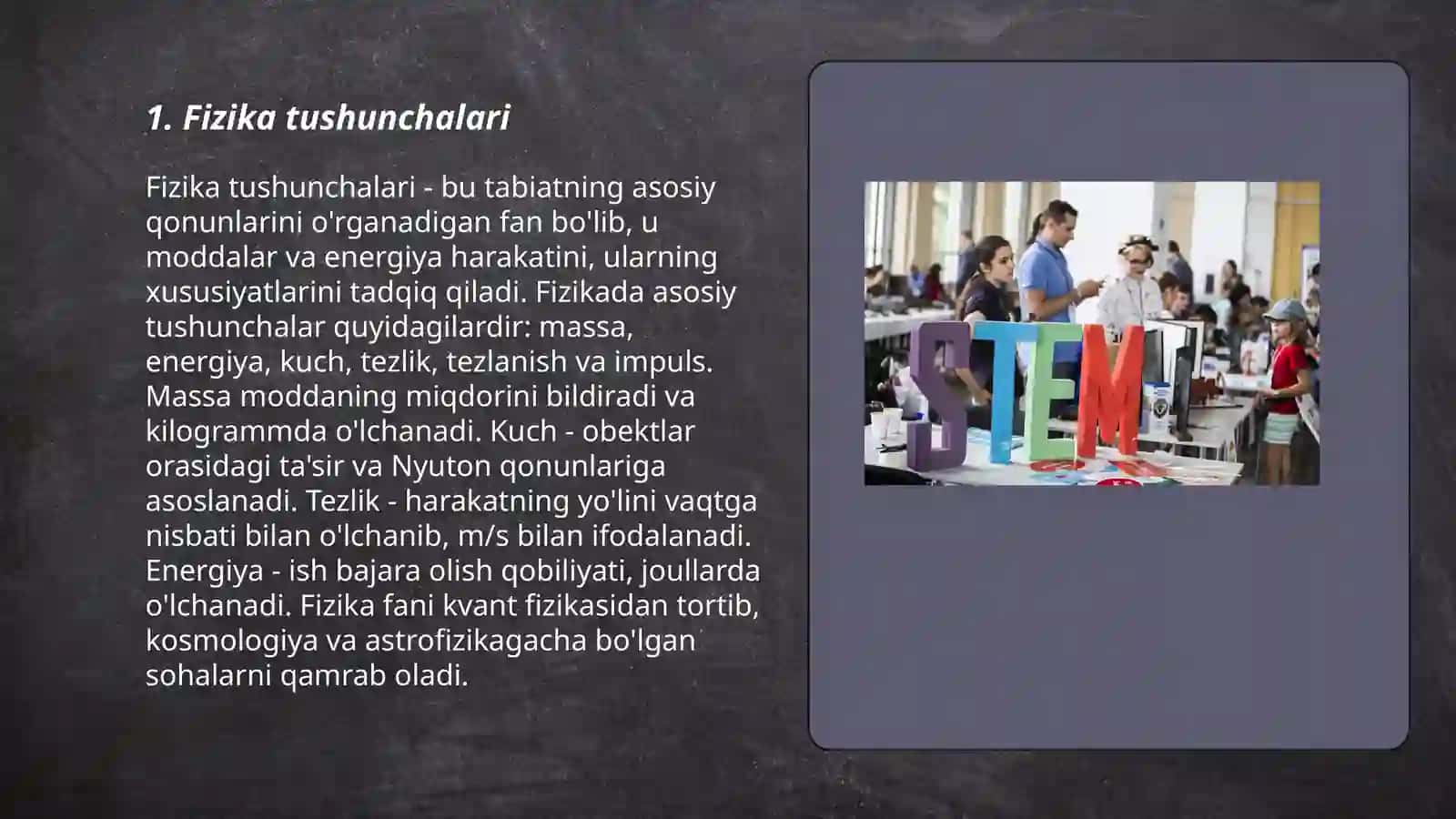 Fizika tushunchalari 3