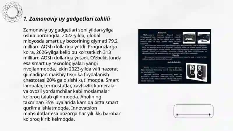 Zamonaviy uy gadgetlari tahlili 3