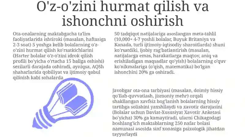 Bolalarning maktabga psixologik tayyorgarligining rivojlantirishda ota onalarning rõli 3