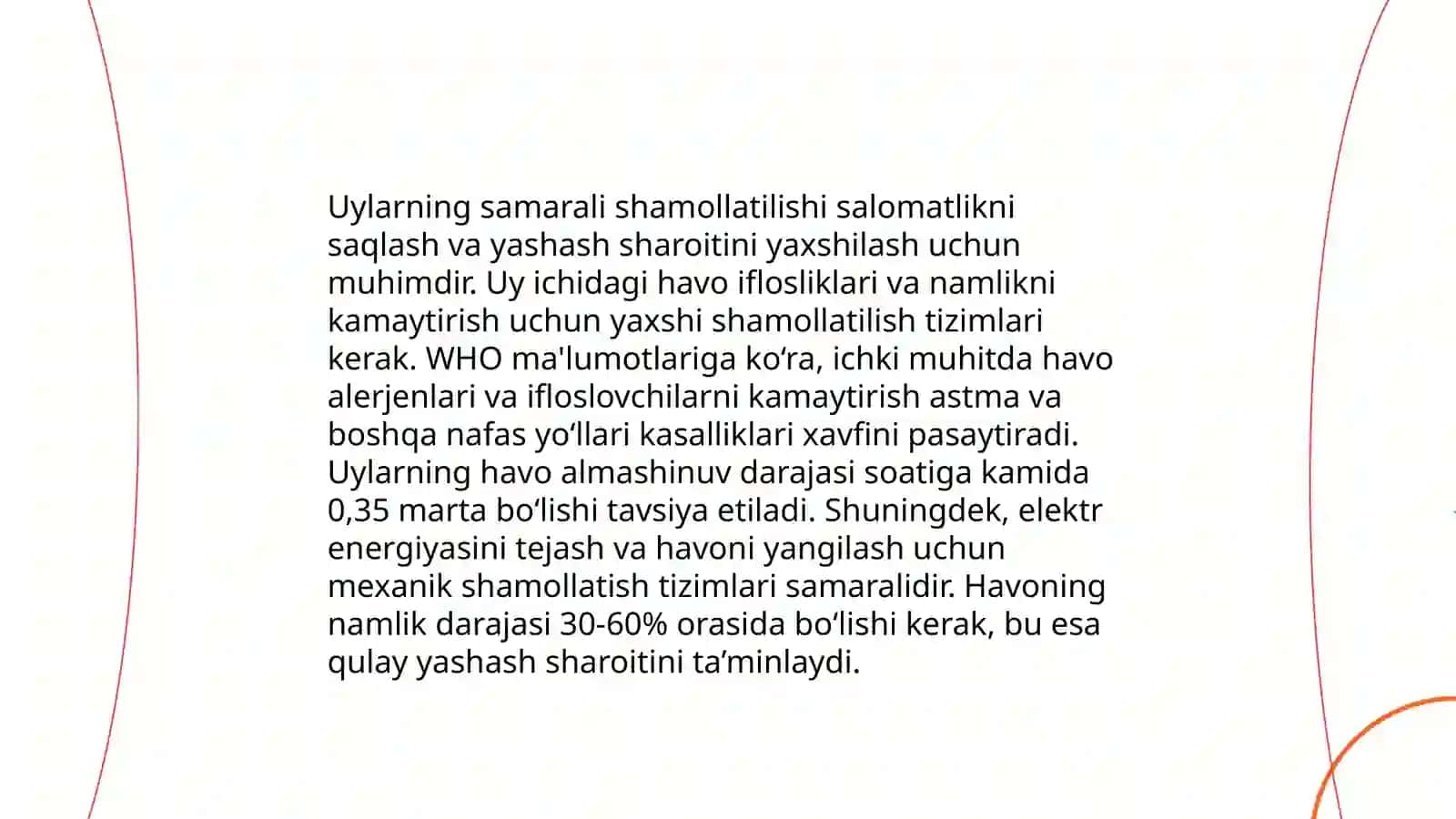 Zamonaviy turar-joylar va shaharlardagi yashash mavzelariga boʻlgan gigiyenik talablar 3