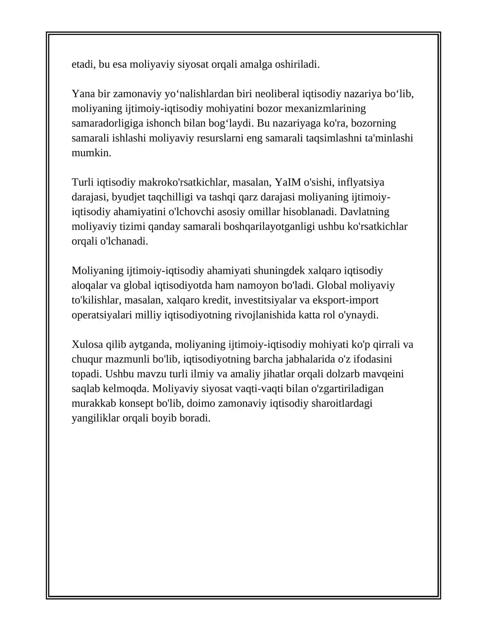Moliyaning ijtimoiy-iqtisodiy mohiyati va funksiyalari 3