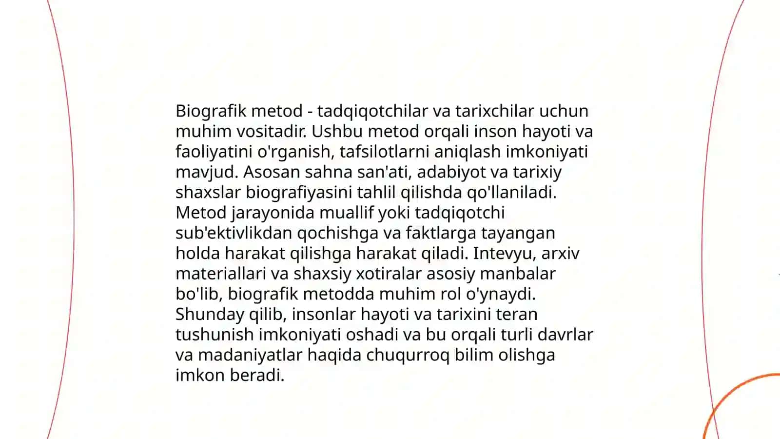 Shaxsni o'rganish metodlari 3