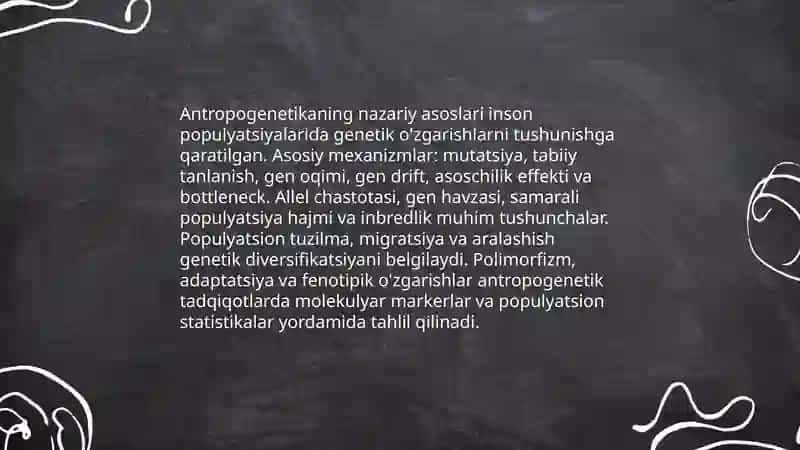 Antropogenetika.Sitogenetika, immunogenetika va biokimyoviy usullar 3