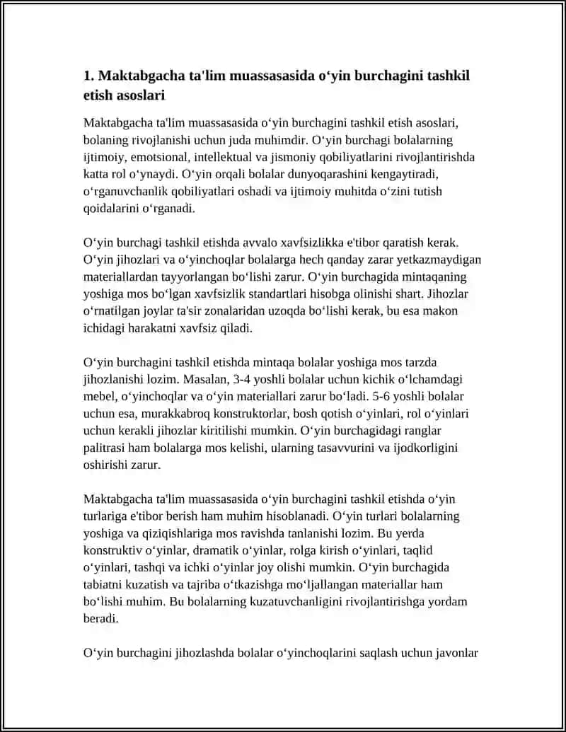 MAKTABGACHA TA'LIM MUASSASASIDA O‘YIN BURCHAGI 3