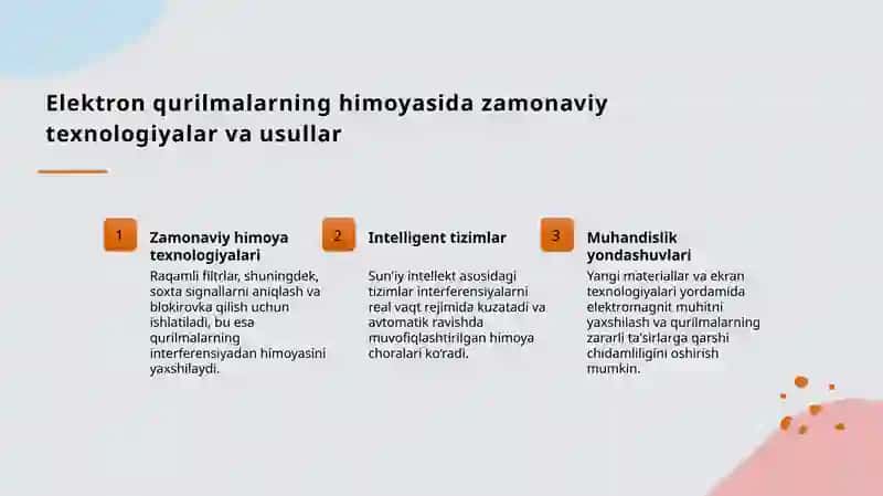 Elektron qurilmalarning himoya qilish tizimlari 3