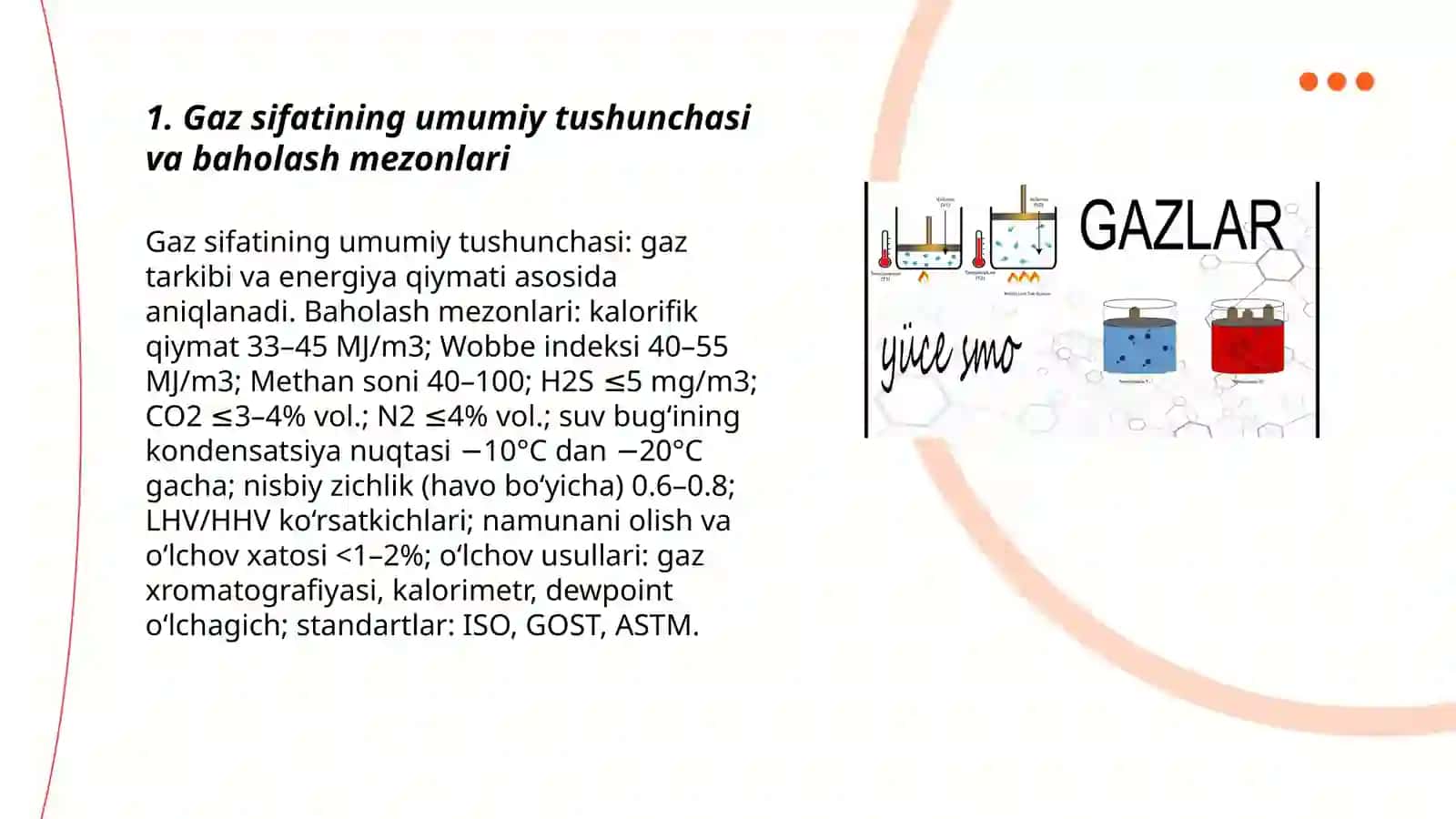 Gaz sifati va xossalari 3