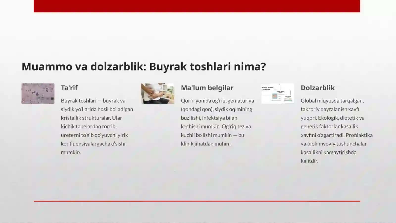 Buyraklarda tosh hosil bo’lishini oldini olishning biokimyoviy asoslari. 3