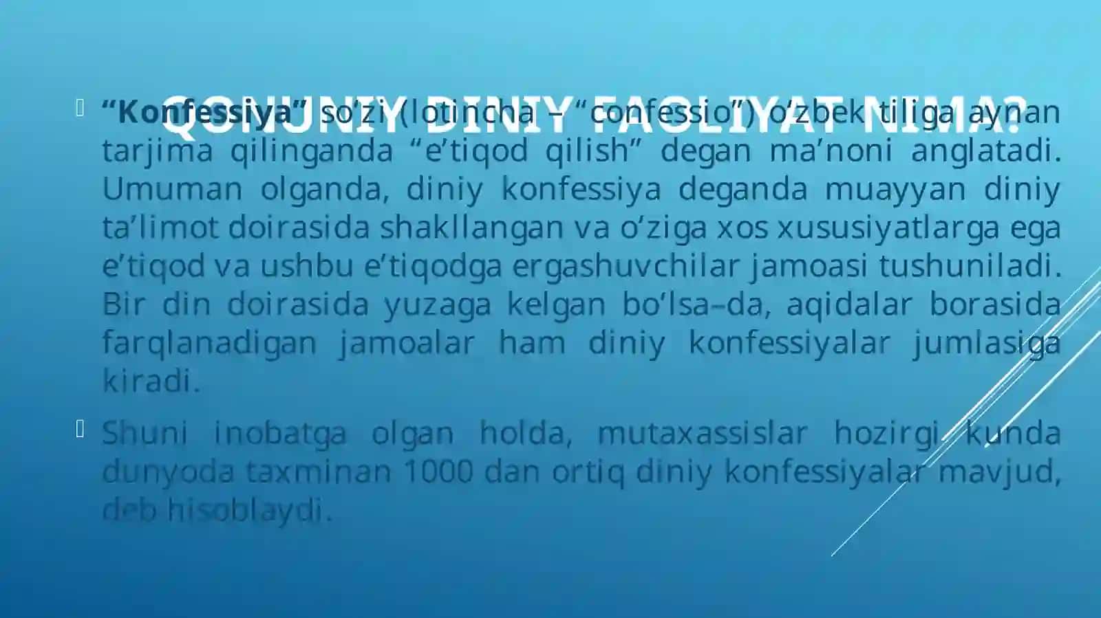Zamonaviydiniy harakatlar va sektalar 3