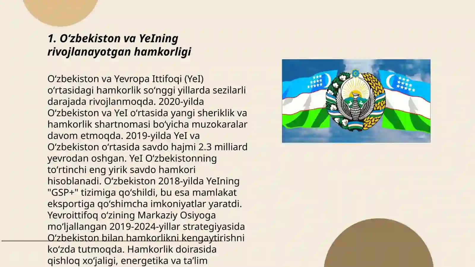 Oʻzbekiston va YeIning rivojlanayotgan hamkorligi 3