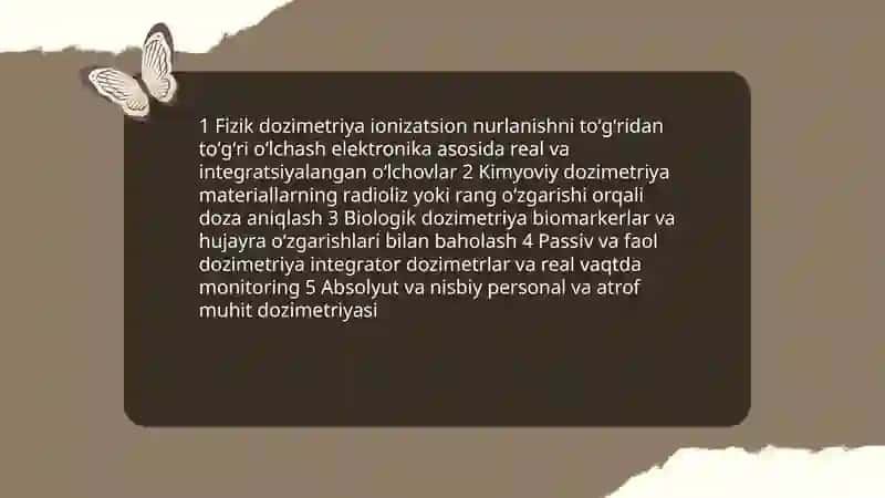 Dozimetriya metodlari.Dozimetrik asboblar tasnifi 3