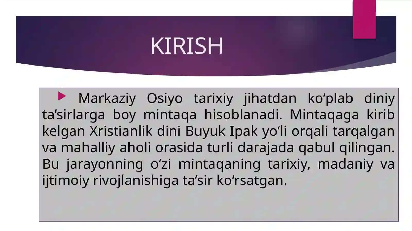 XRISTIANLIK DININING MARKAZIY OSIYO HUDUDIGA KIRIB KELISHI 3