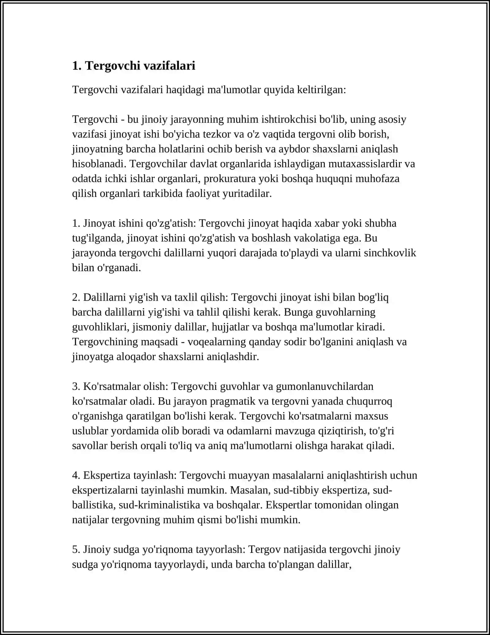 TERGOVCHI SIRI 3