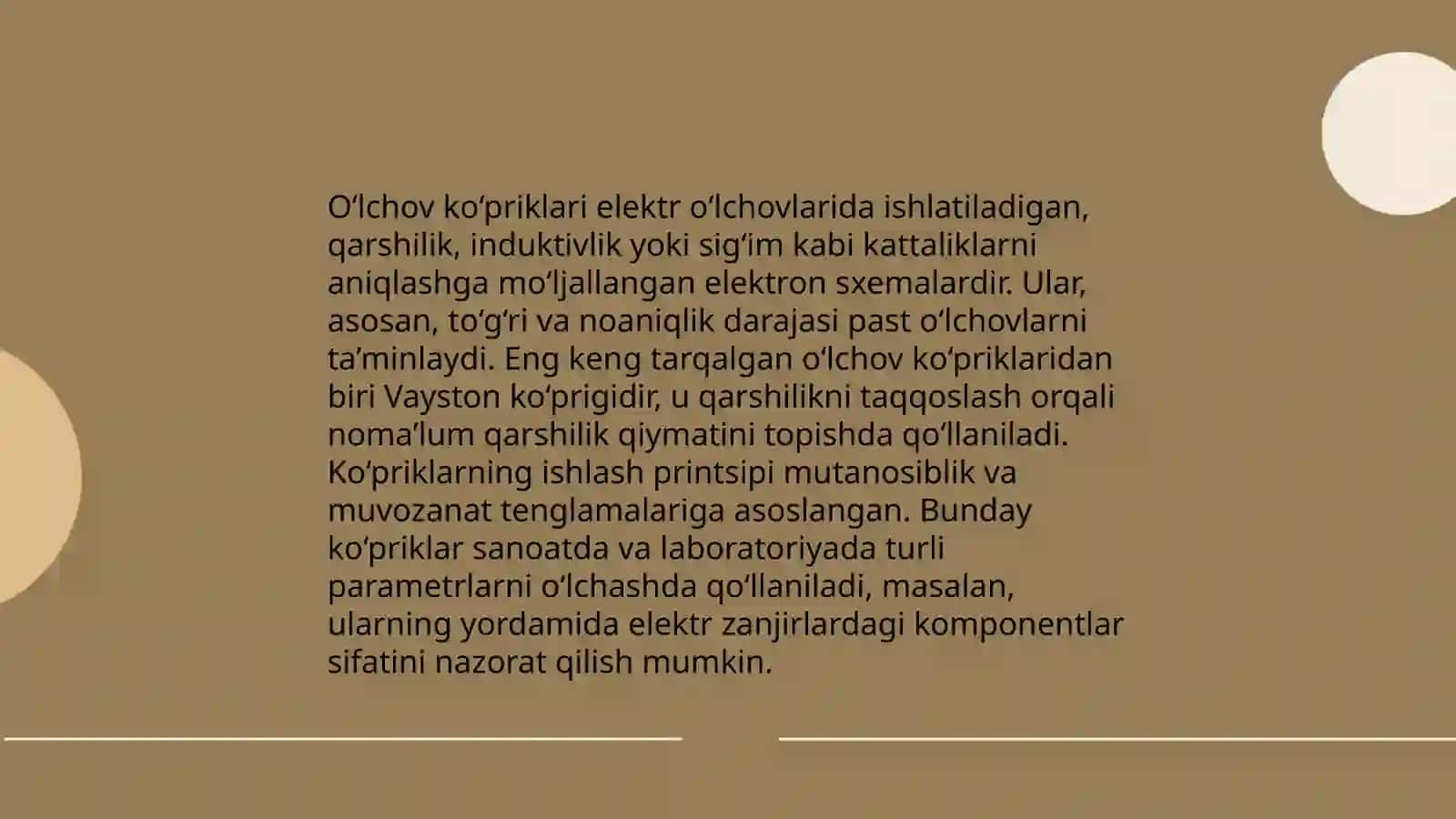 Elektr o‘lchovlarida o‘lchov ko‘priklari va kompensatorlari 3
