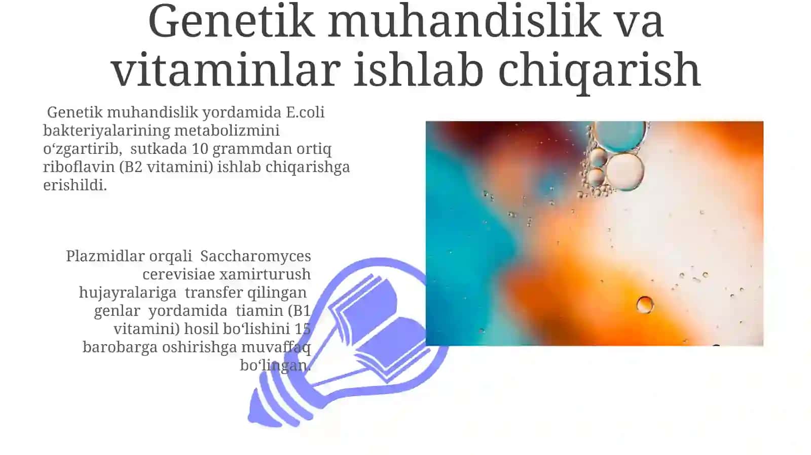 Suvda eruvchi vitaminlar biotexnologiyasi 3
