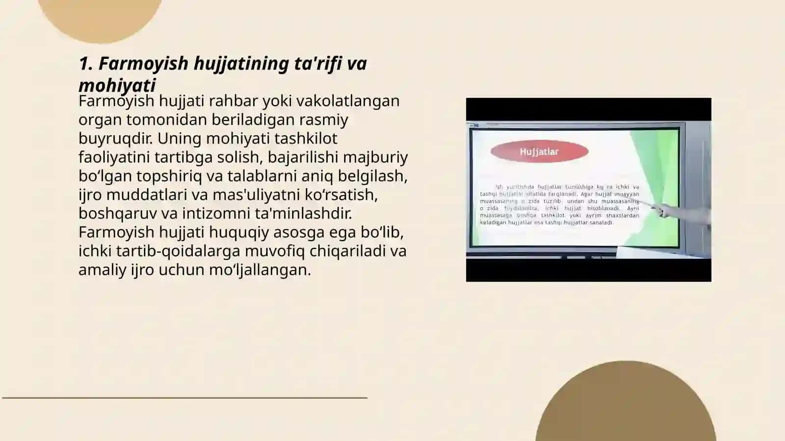 Farmoyish hujjatlari va ularning turlari 3