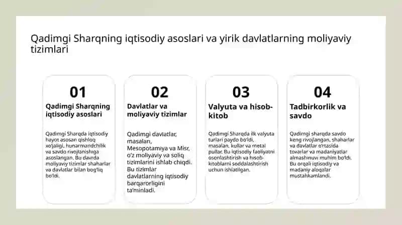 Qadimgi Sharqning iqtisodiy asoslari 3