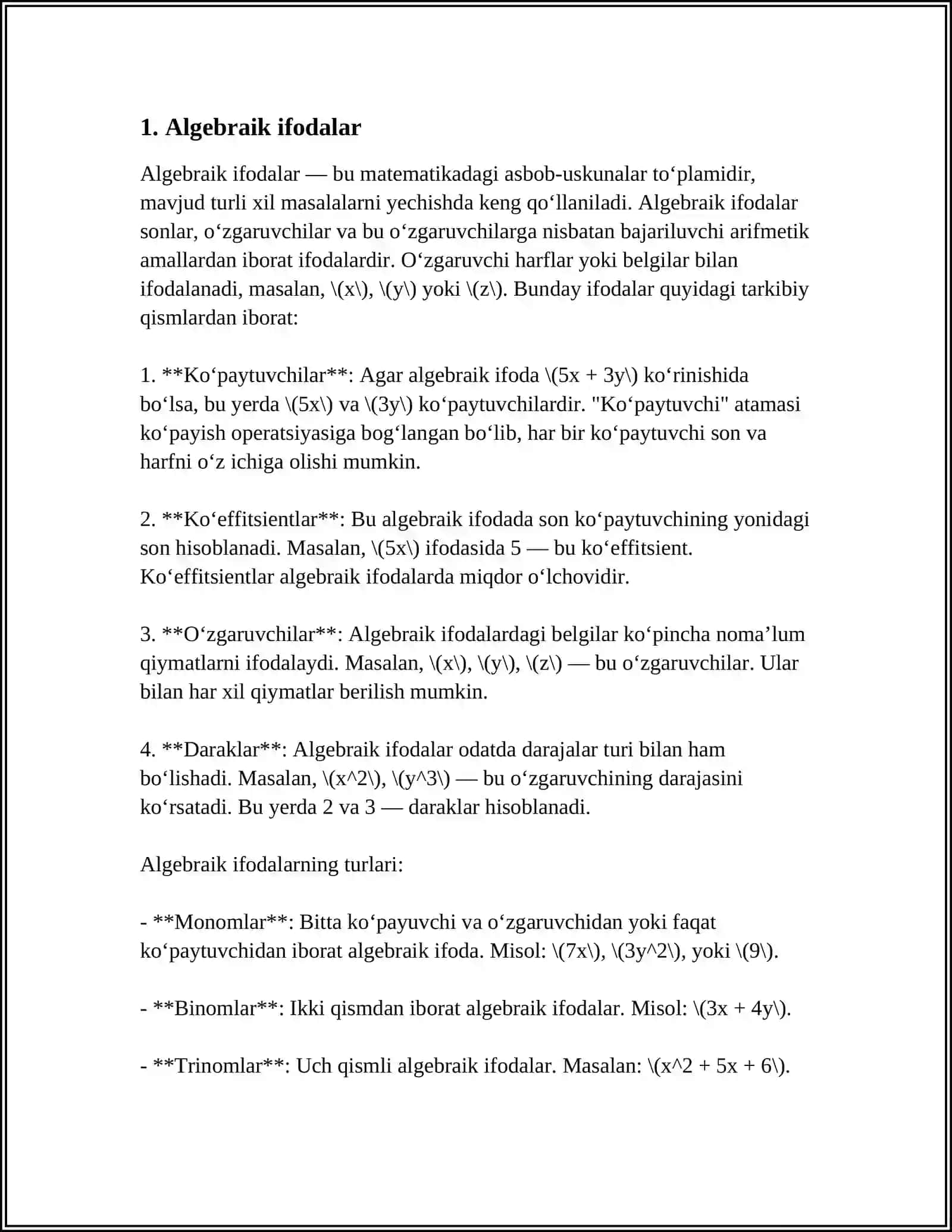 PISA XALQARO BAHOLASH DASTURIDA MATEMATIKAGA OID MAZMUN SOHALARI 3