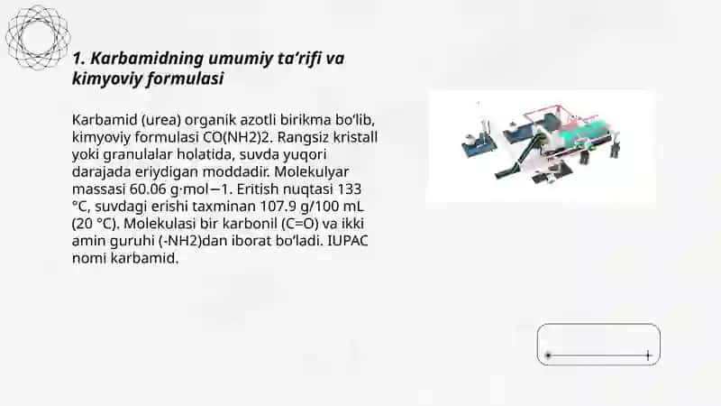 Karbamid sintezi. Olinishi, xossalari va ahamiyati 3