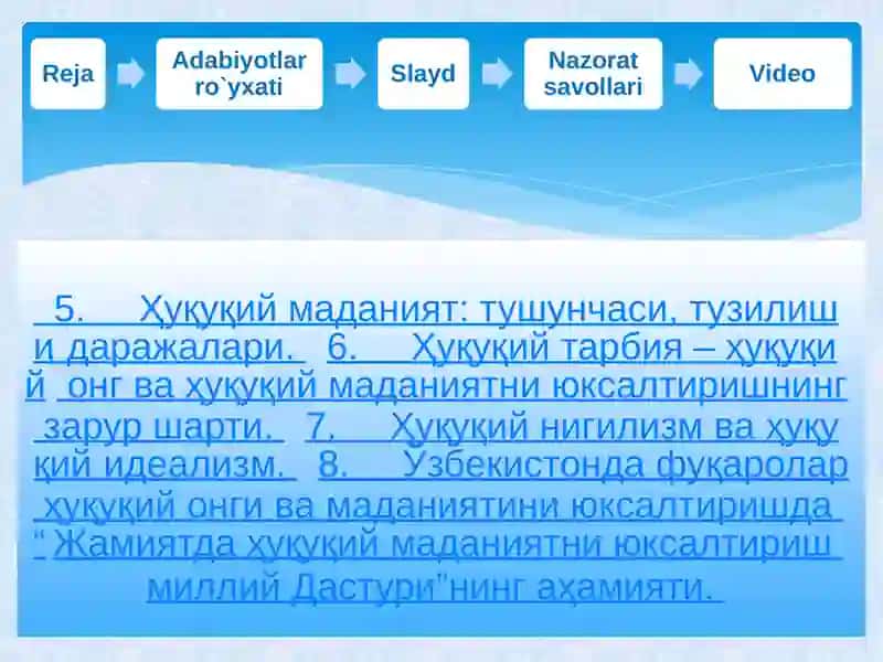Huquqiyong va huquqiy madaniyat 3