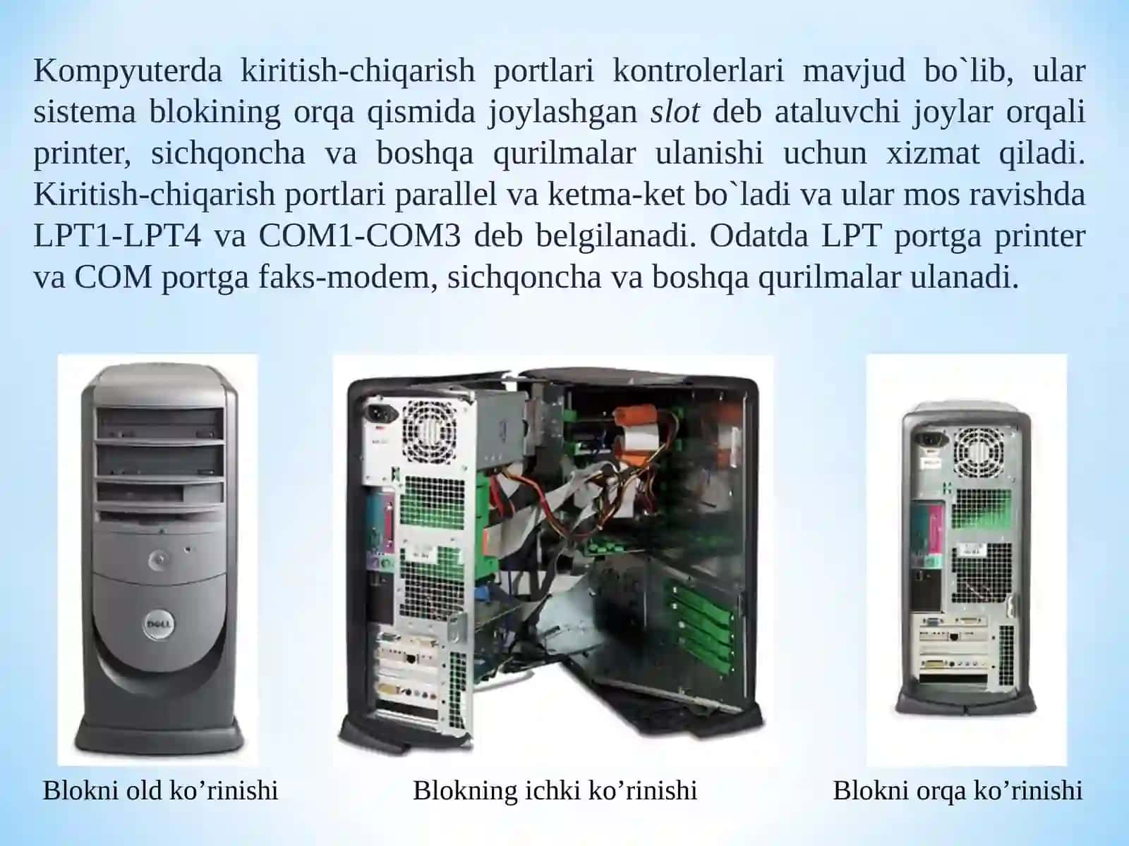 Kompyuter qurilmalarining ishlash prinsipi va imkoniyatlarini o’rganish 3