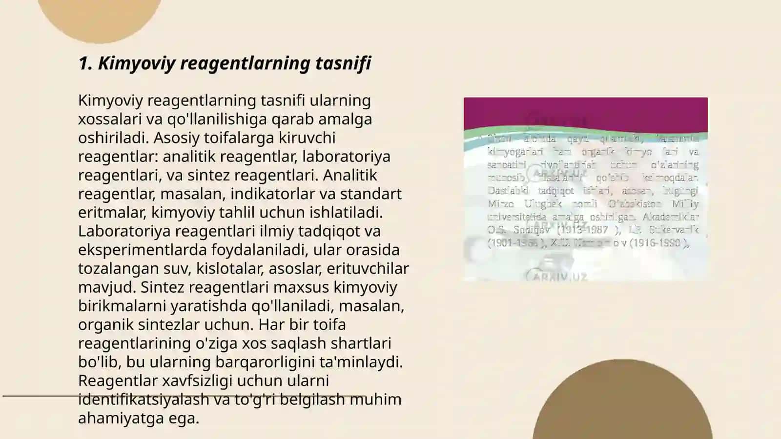 Kimyoviy reagentlarning tasnifi 3