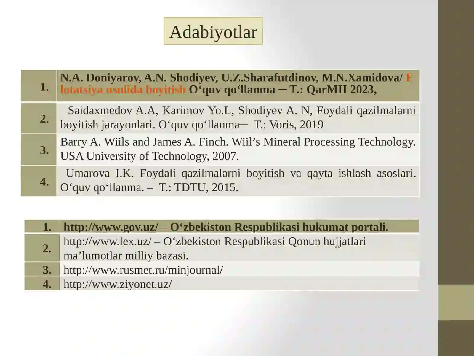 FLOTATSIYALASHDA NOIONOGENLI APOLYAR YIG‘UVCHILAR VA GETEROATOMLI KISLOROD TARKIBLI BIRIKMALARNING TA’SIR MEXANIZMI 3