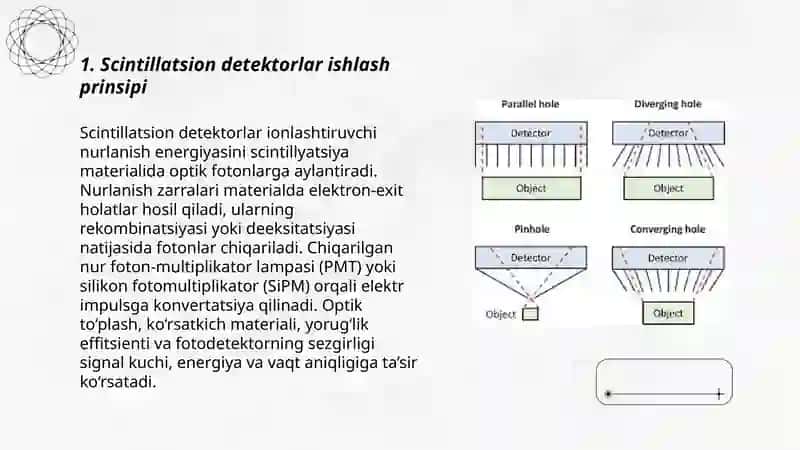 Scintillatsion va yarimo‘tkazgichli detektorlar farqlari 3