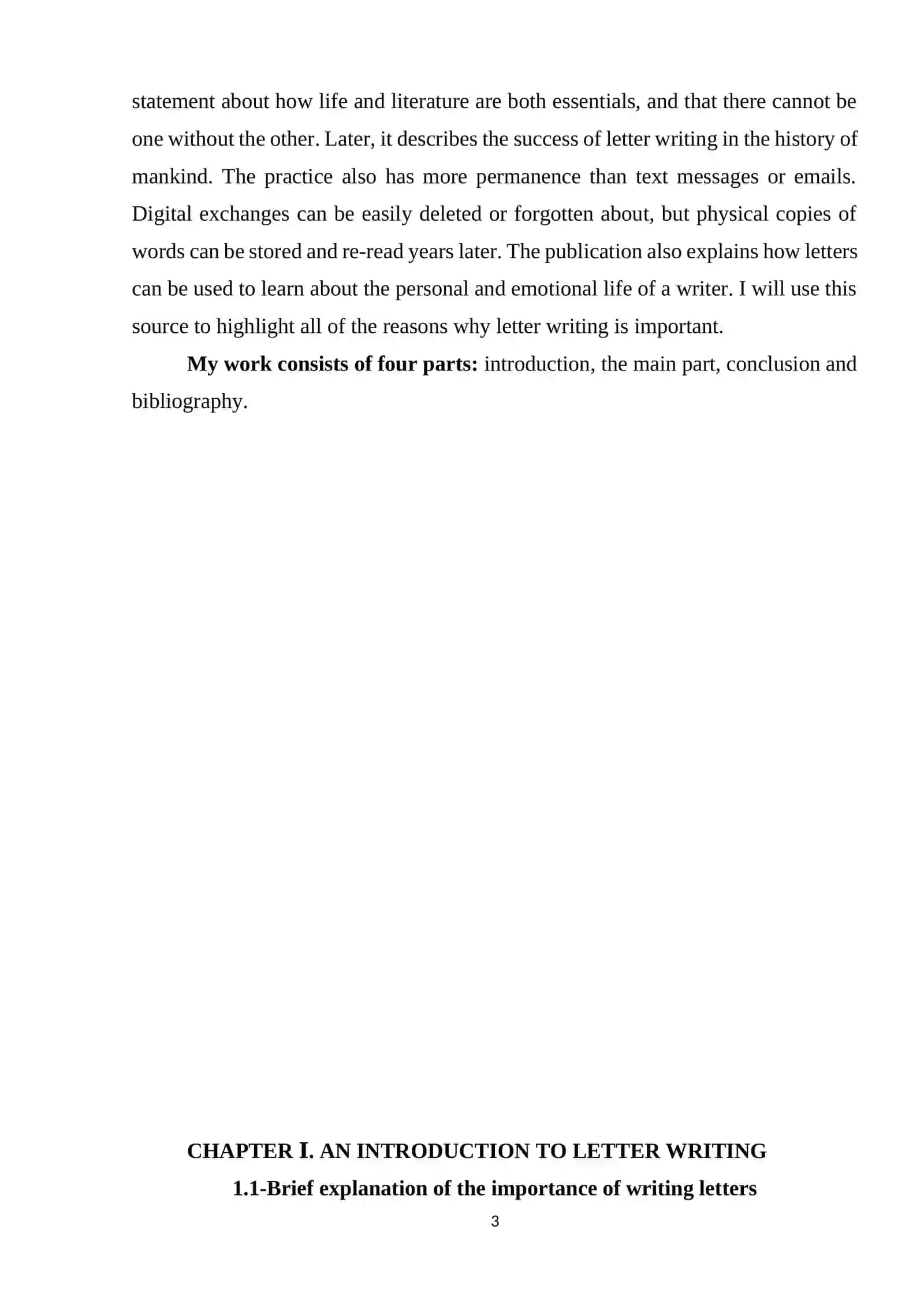 THE IMPORTANCE OF WRITING LETTERS 3